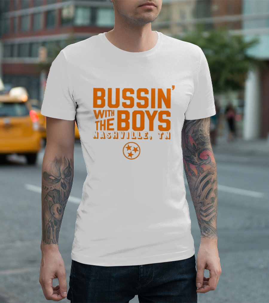 Bussin With The Boys Nashville TN Star Circle T-Shirt