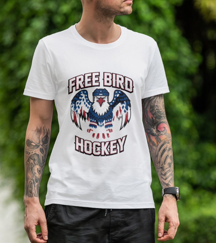 Free Bird Hockey Eagle T-Shirt