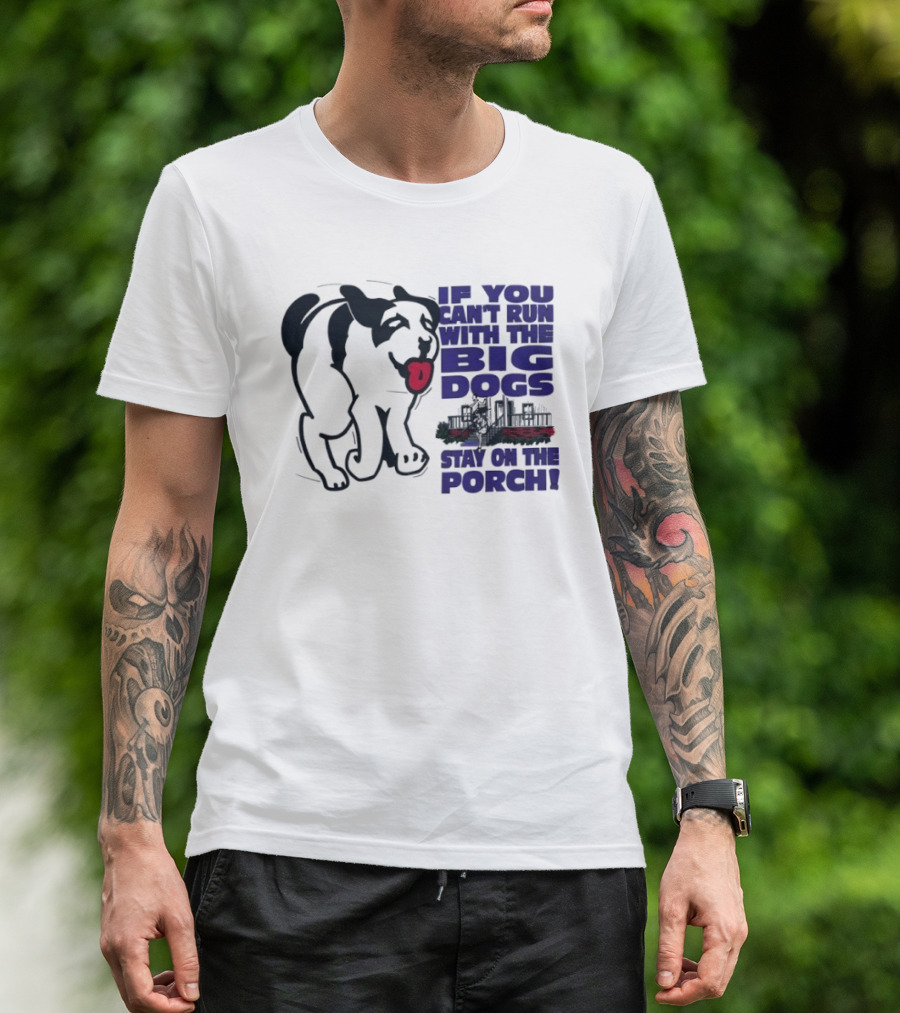 If You Can't Run With The Big Dogs Stay On The Porch Dog T-Shirt