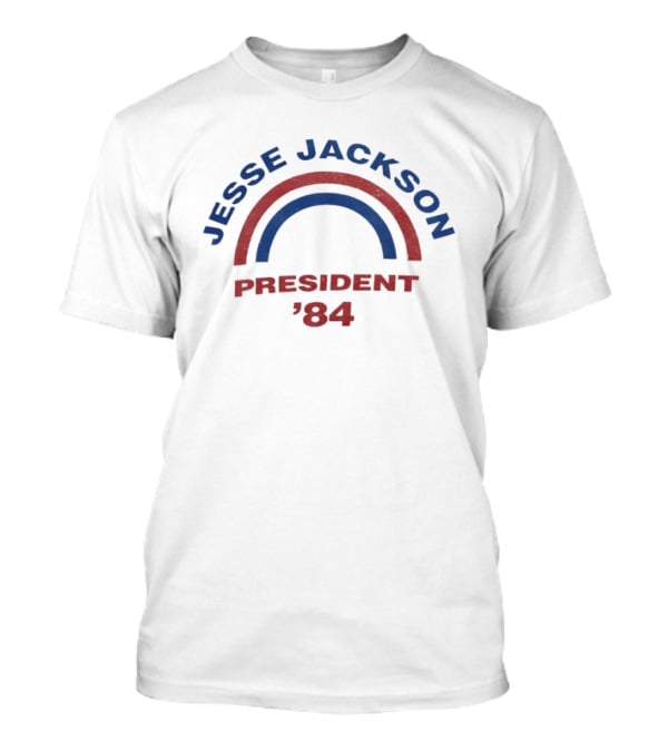 Jesse Jackson President '84 Red And Blue Arch T-Shirt