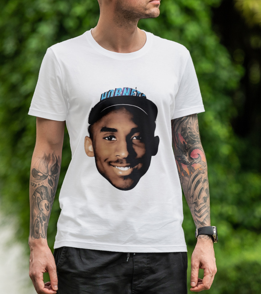 Kobe Bryant Draft Day Hornets Cap Big Face T-Shirt