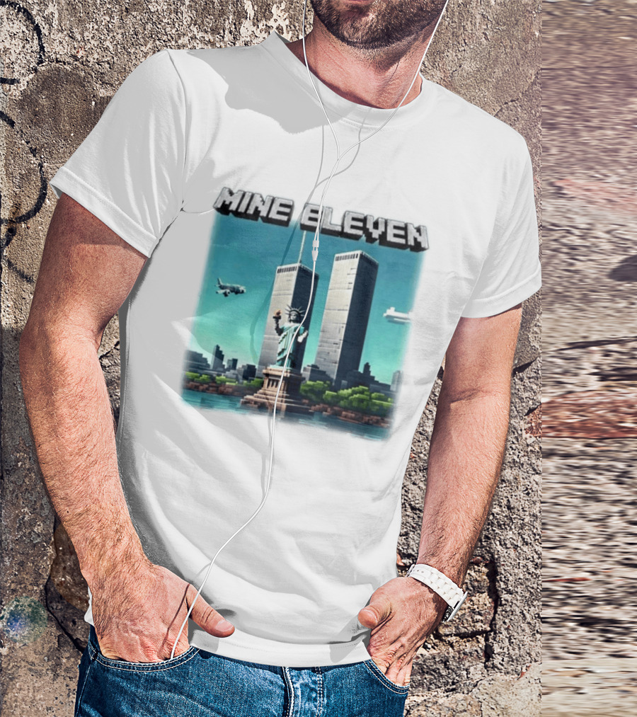 Mine Eleven Statue Of Liberty World Trade Center New York City T-Shirt