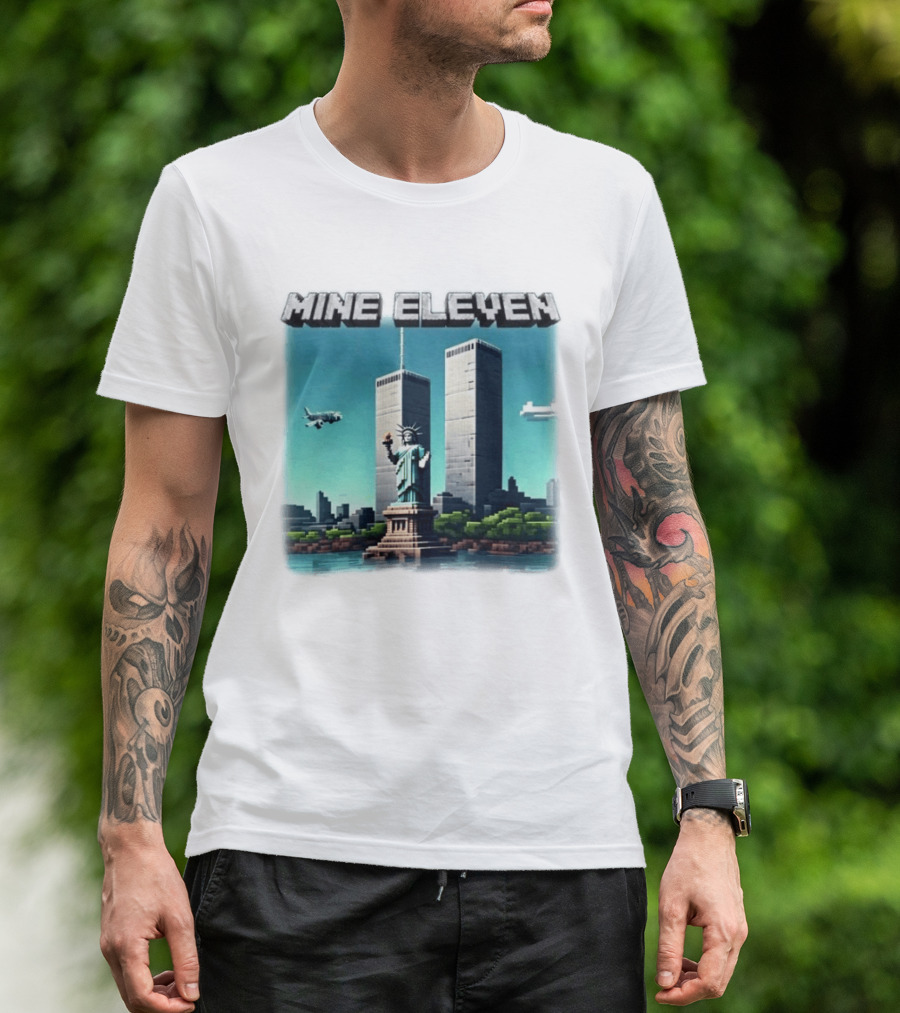 Mine Eleven Statue Of Liberty World Trade Center New York City T-Shirt