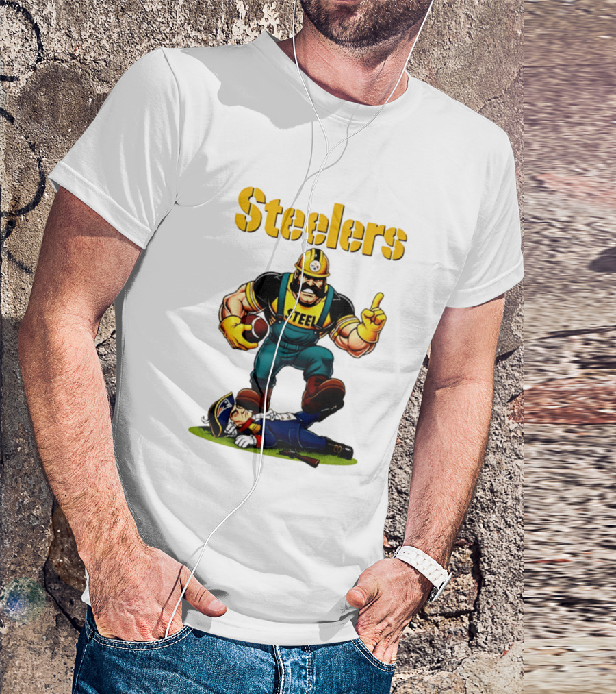 Pittsburgh Steelers Steelworker Triumphs Over New England Patriots Rivalry T-Shirt