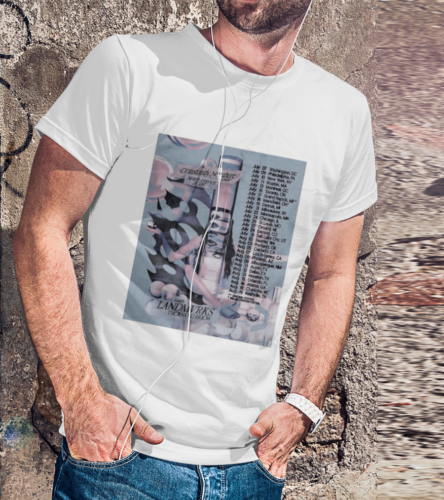 Poppy Constantly Nowhere Tour North America 2026 City Dates Landmvrks Thousand Below T-Shirt