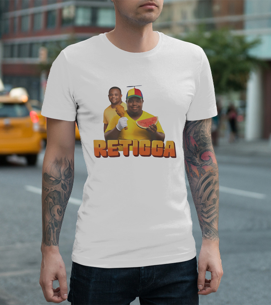 RETIGGA Fried Chicken Watermelon Meme Colorful Propeller Hat T-Shirt