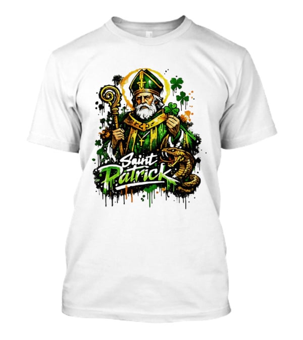 Saint Patrick Ireland St Patrick's Day With Shamrock And Snake T-Shirt