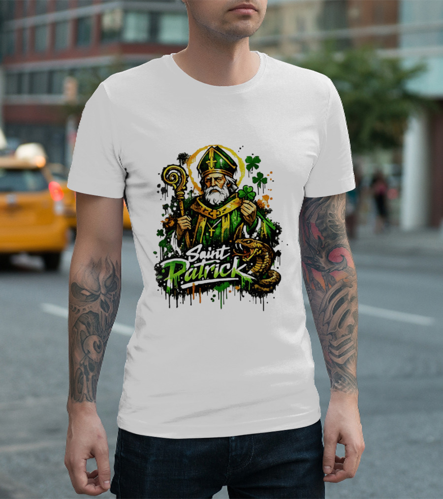 Saint Patrick Ireland St Patrick's Day With Shamrock And Snake T-Shirt