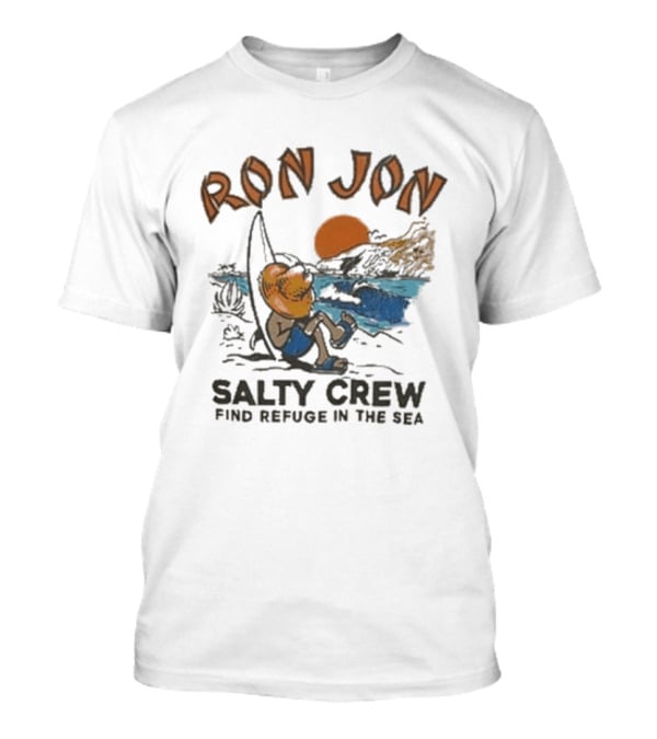 Salty Crew Ron Jon Find Refuge In The Sea Relaxation Scene T-Shirt