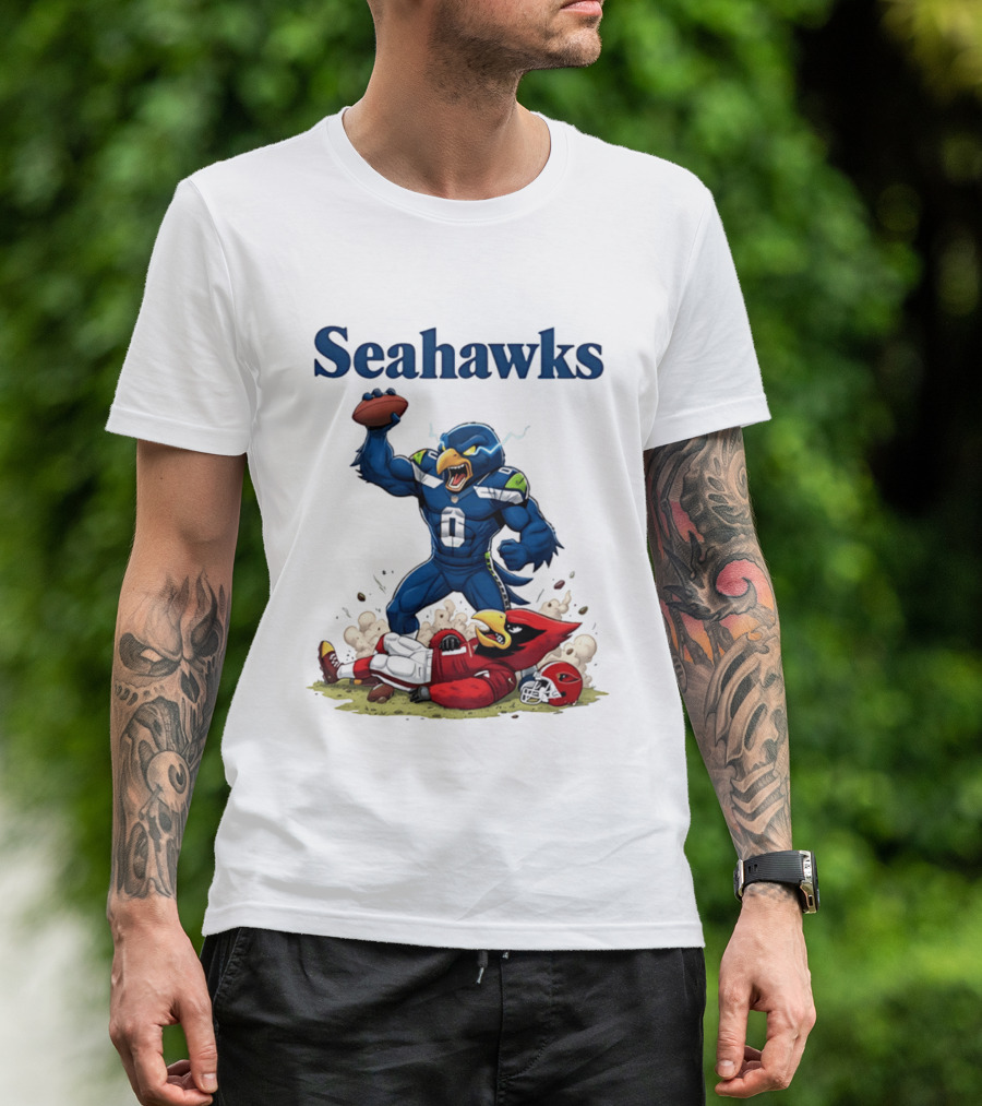 Seattle Seahawks Vs Arizona Cardinals Rivalry Victory Celebration T-Shirt