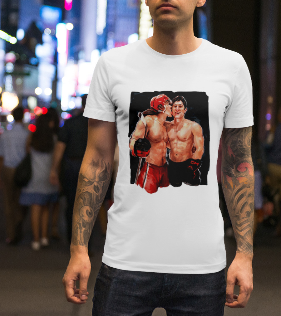 Shane Hollander Ilya Rosanov Gay Hockey Romance Painting T-Shirt