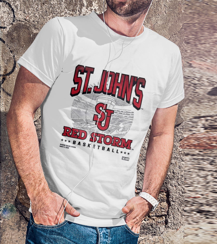 St. John's Red Storm SJ Basketball 2026 Arena T-Shirt