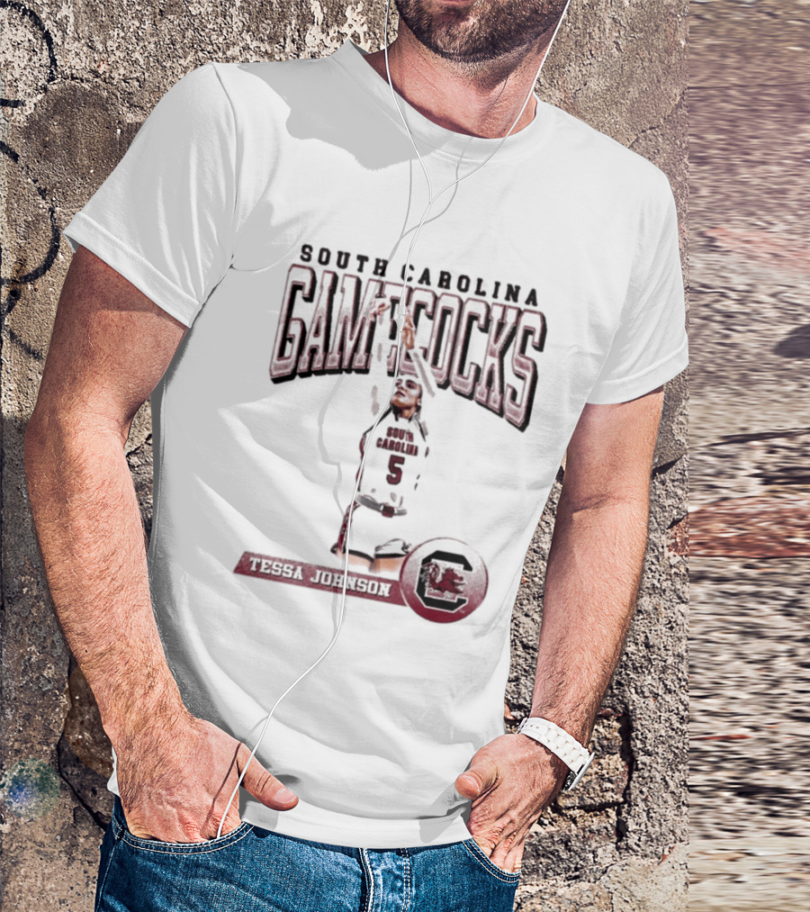 South Carolina Gamecocks Tessa Johnson WNBA Player Basketball Team T-Shirt