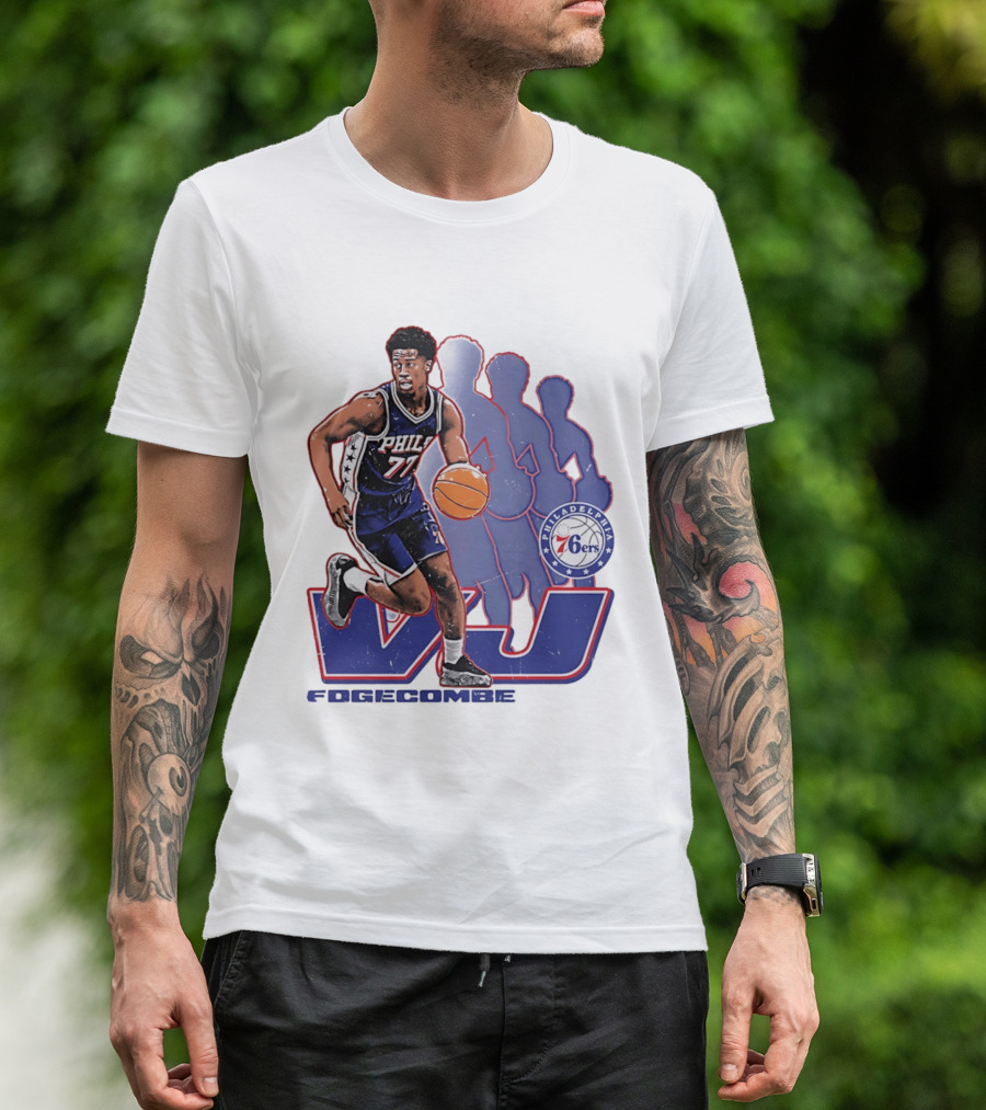 Philadelphia 76ers VJ Edgecombe Basketball Action T-Shirt