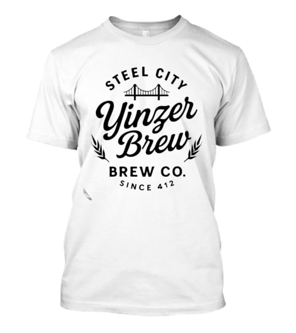 Steel City Yinzer Brew Brew Co. Since 412 With Bridge T-Shirt