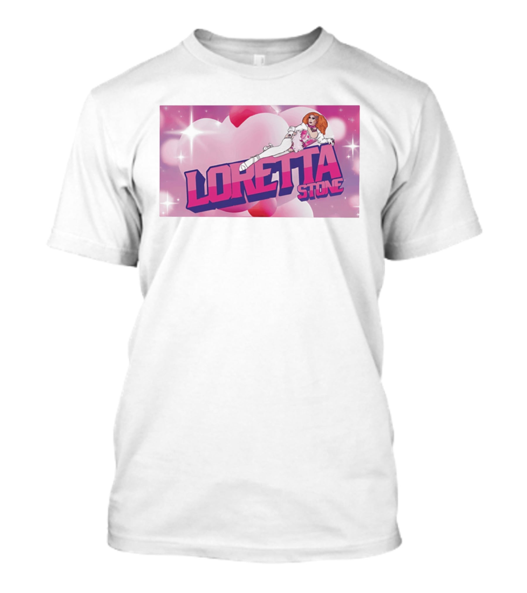 Loretta Stone Miss Cornfed Comedy Fantasy Style Sparkling Heart T-Shirt