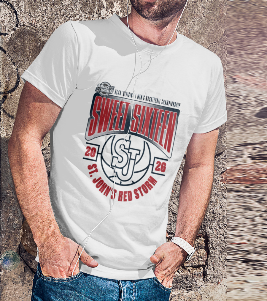 NCAA Division I Men's Basketball Championship 2026 St. John's Red Storm Sweet Sixteen T-Shirt