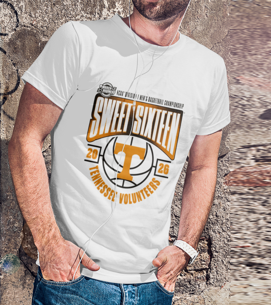 2026 NCAA March Madness Tennessee Volunteers Sweet Sixteen Tournament T-Shirt
