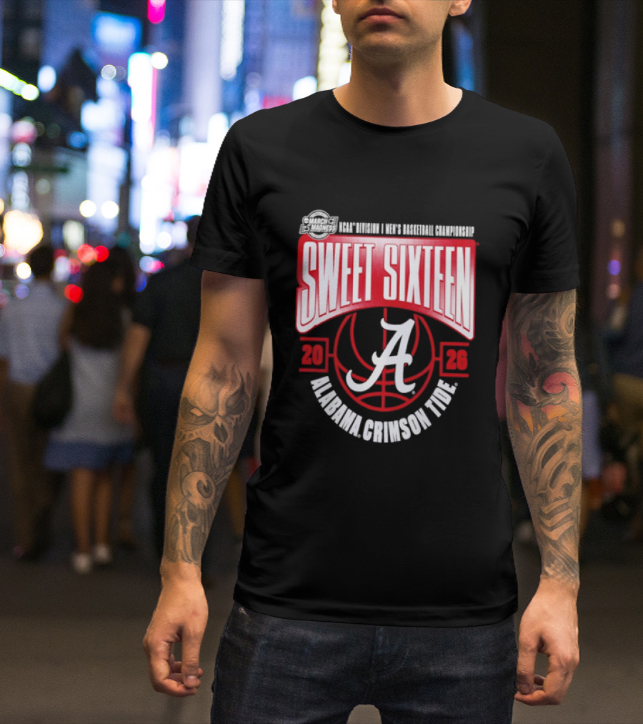 2026 Alabama Crimson Tide NCAA Men's Basketball Sweet Sixteen March Madness T-Shirt