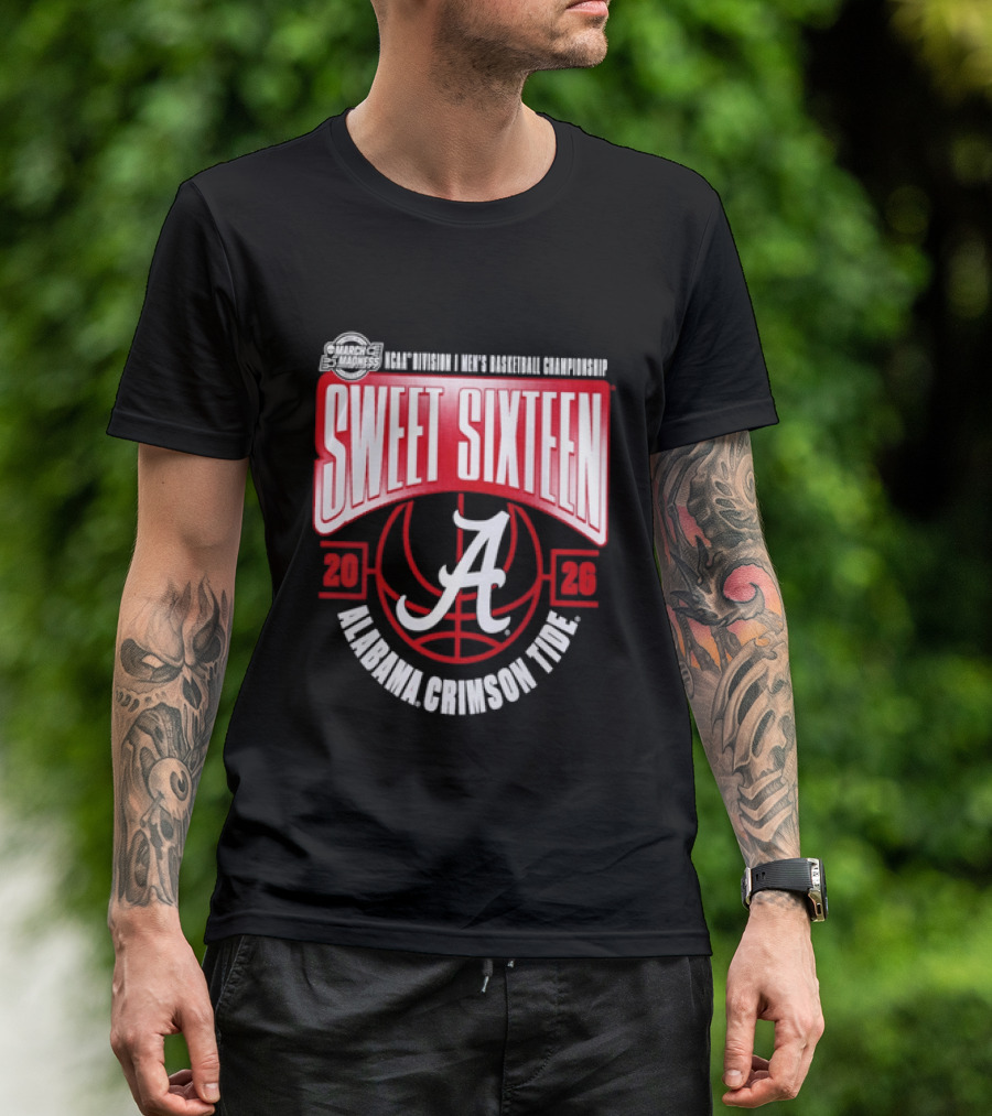 2026 Alabama Crimson Tide NCAA Men's Basketball Sweet Sixteen March Madness T-Shirt