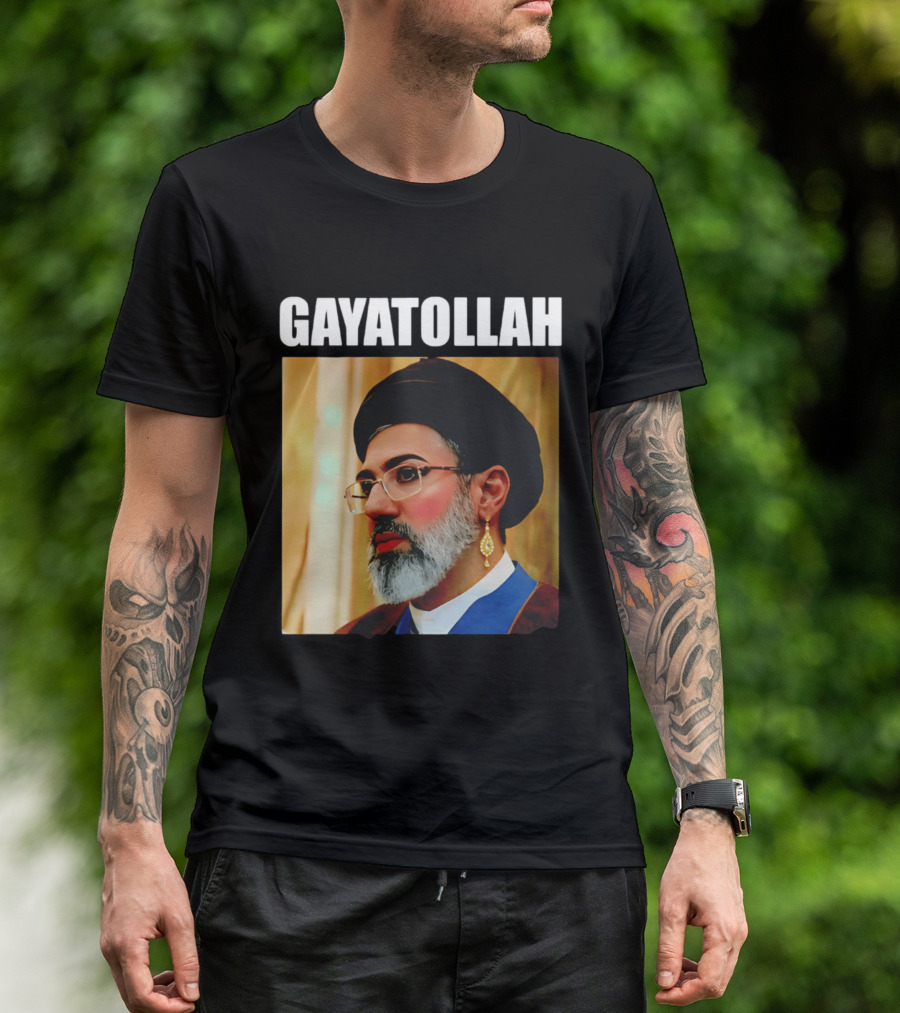GAYATOLLAH Meme Featuring Mojtaba Khamenei Parody With Jewelry And Makeup T-Shirt