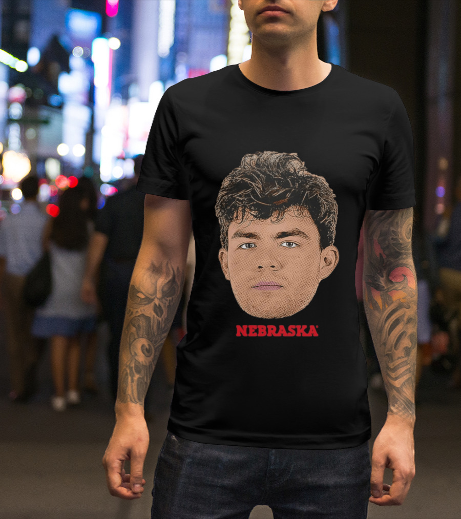 Henry Burt Nebraska Cornhuskers Big Head Face Cutout T-Shirt