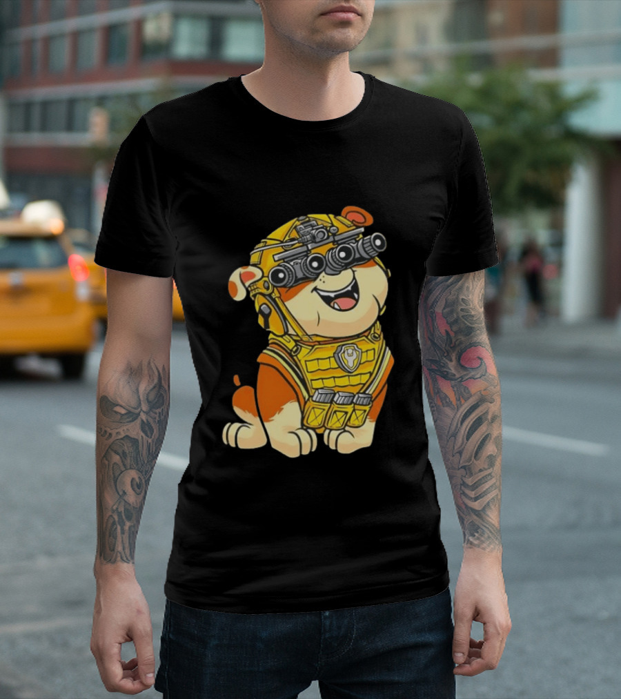 Rubble Construction Paw Patrol Dog Night Vision Goggles T-Shirt