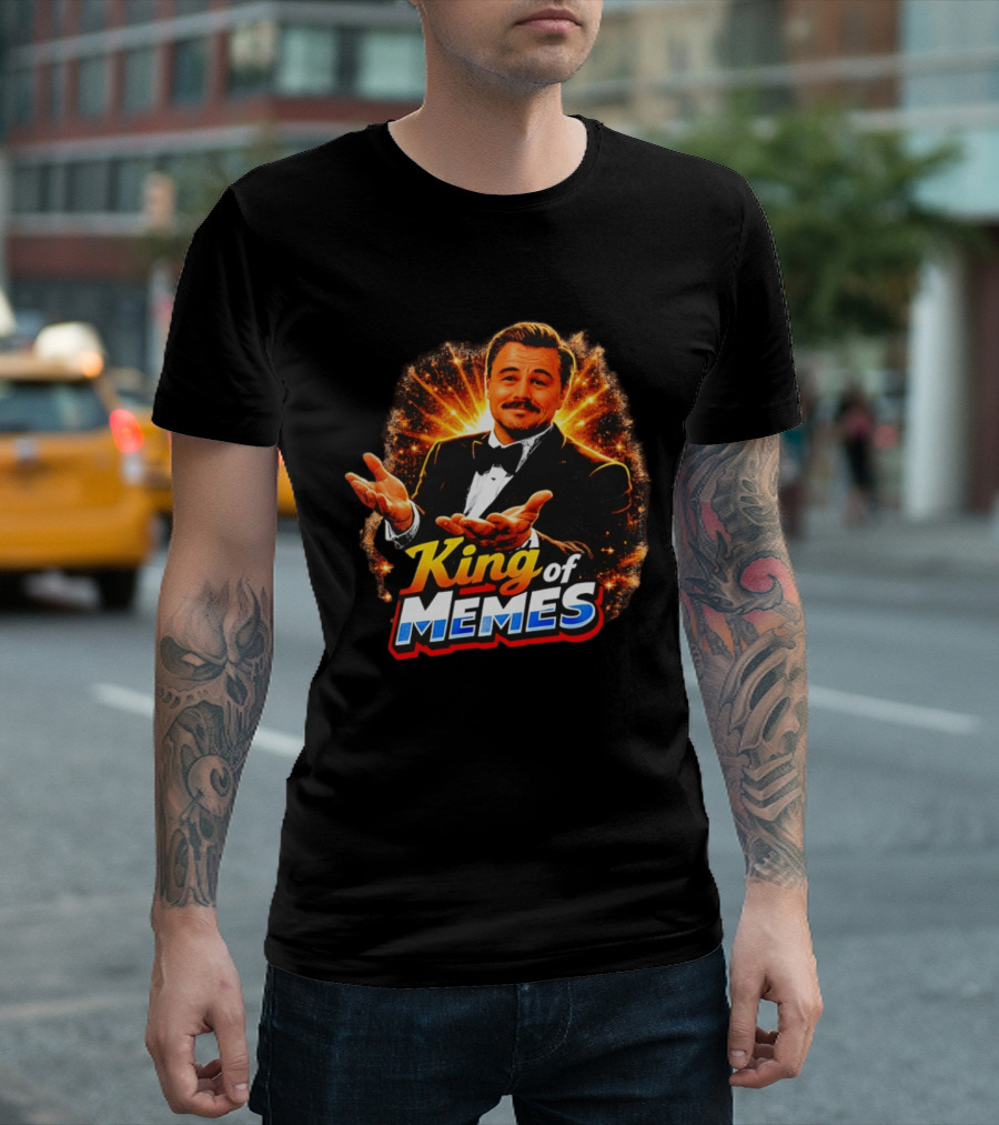 King Of Memes Leonardo DiCaprio Tuxedo Gesture Meme T-Shirt
