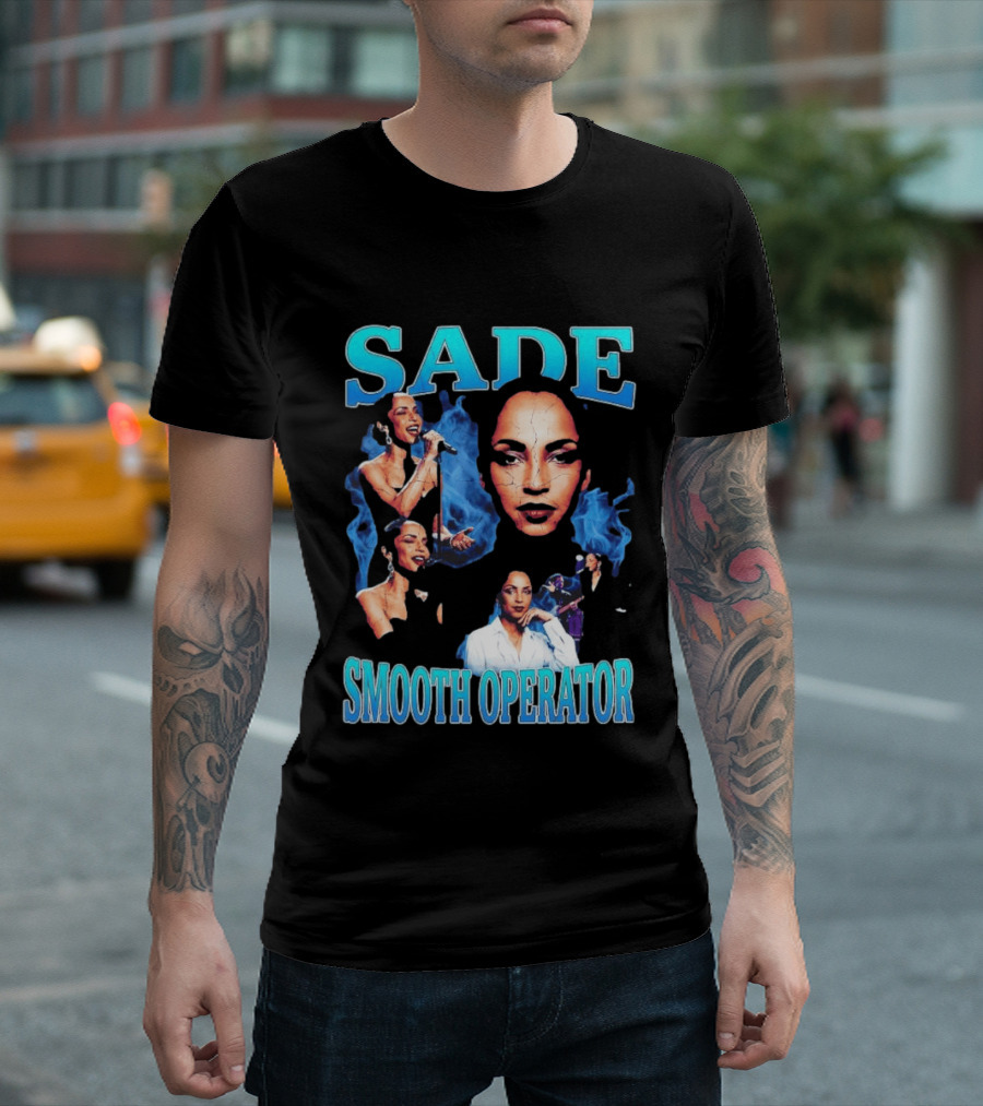 Sade Smooth Operator 90's Iconic Style Retro Music Collage T-Shirt