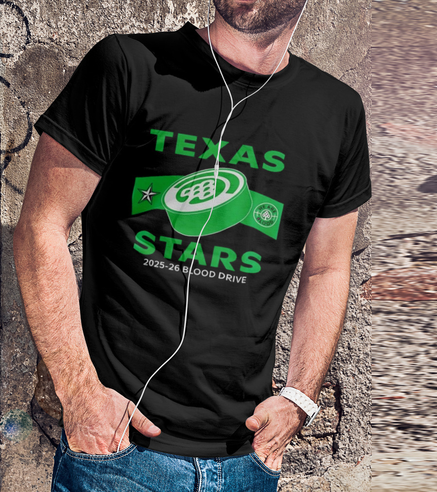 Texas Stars 2025 2026 Blood Drive Hockey Band T-Shirt