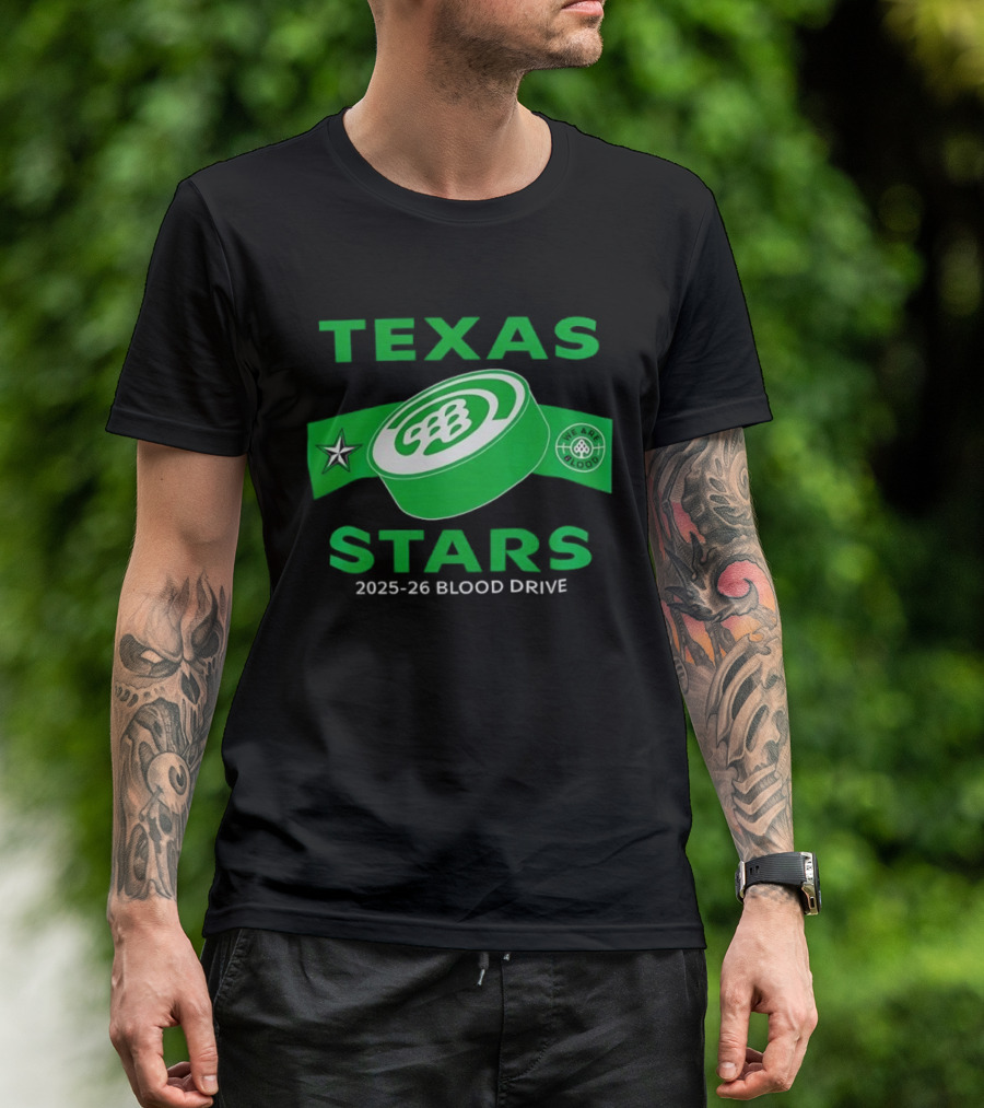 Texas Stars 2025 2026 Blood Drive Hockey Band T-Shirt