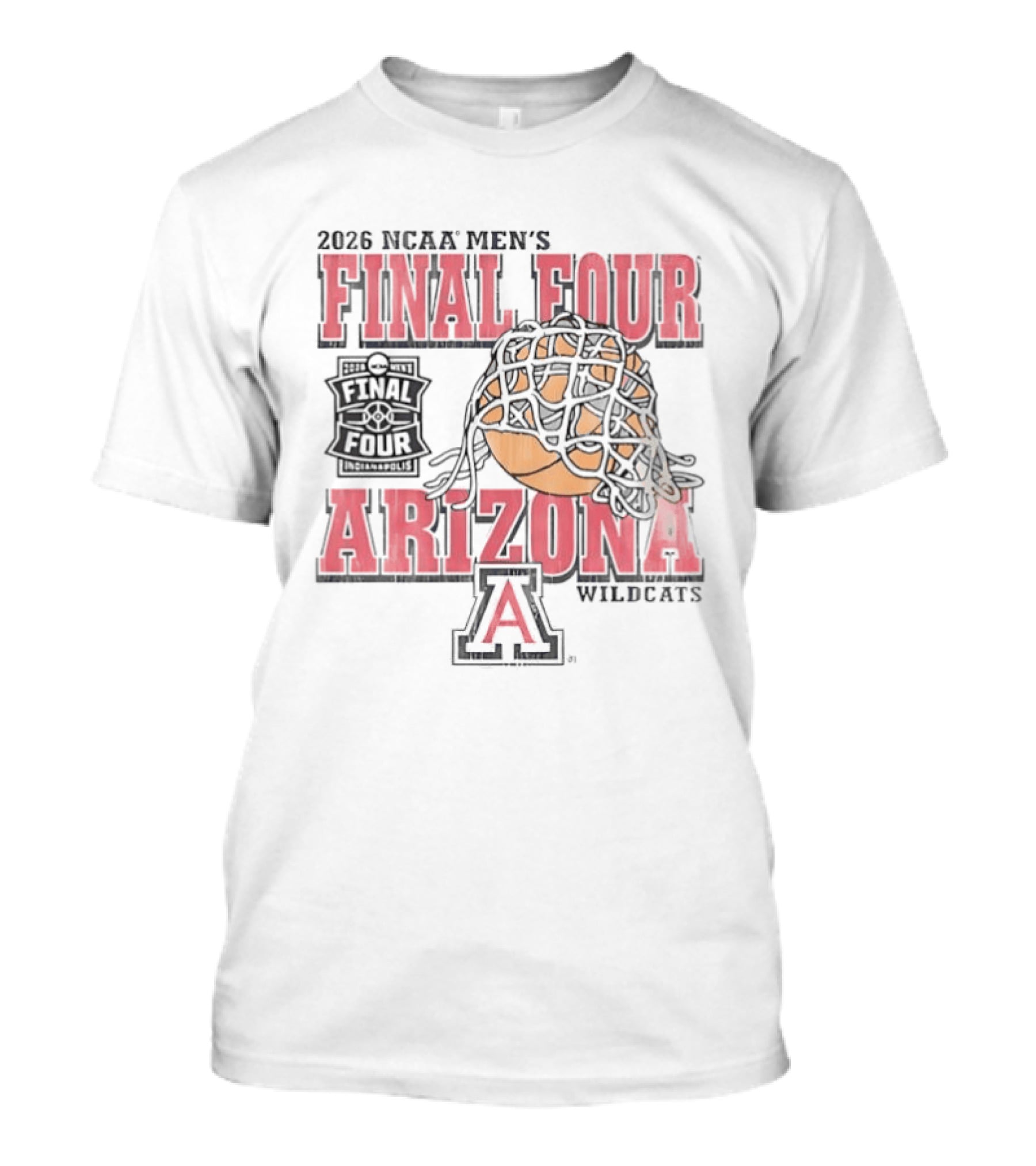2026 NCAA Men's Final Four Arizona Wildcats Basketball T-Shirt