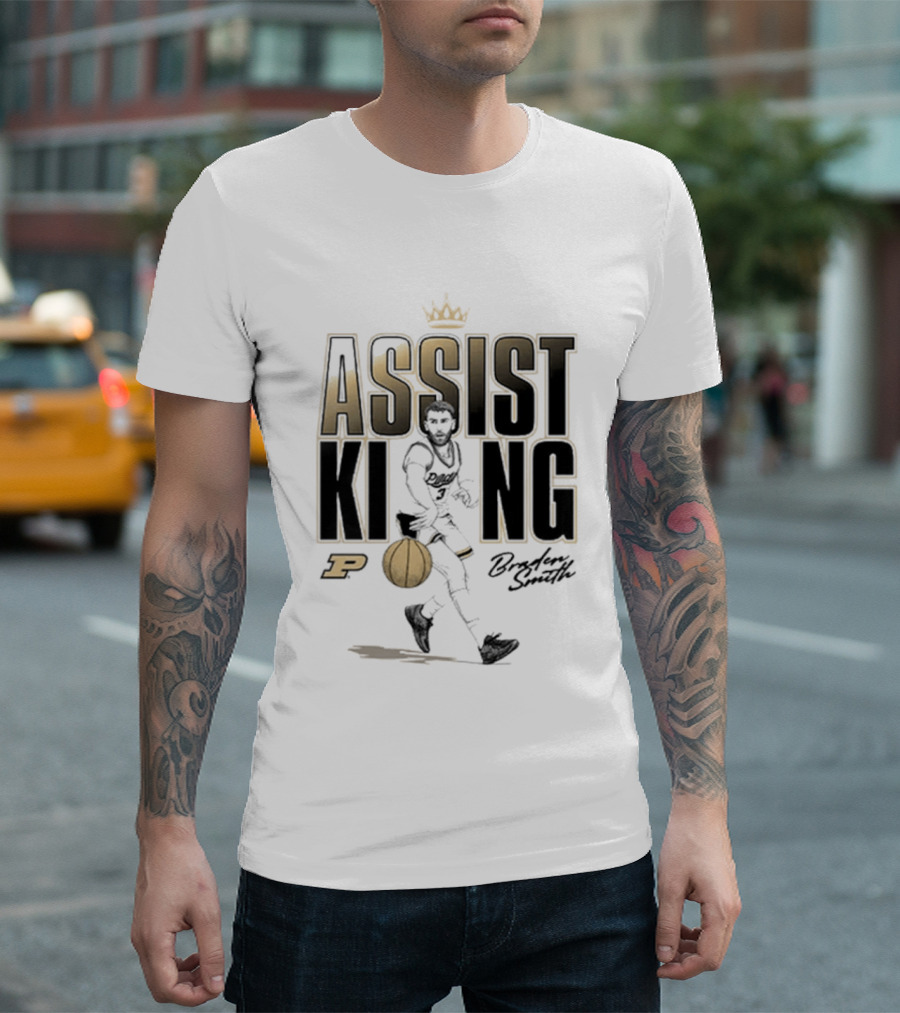 Braden Smith Assist King Purdue Basketball Caricature T-Shirt