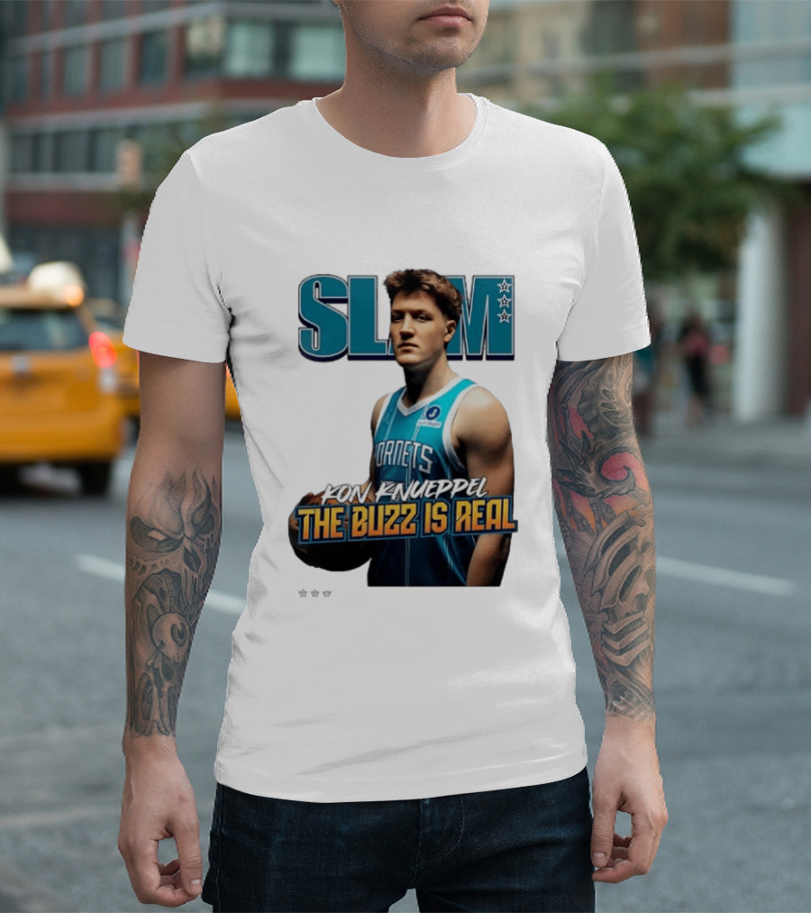 SLAM Kon Knueppel The Buzz Is Real Hornets Basketball T-Shirt