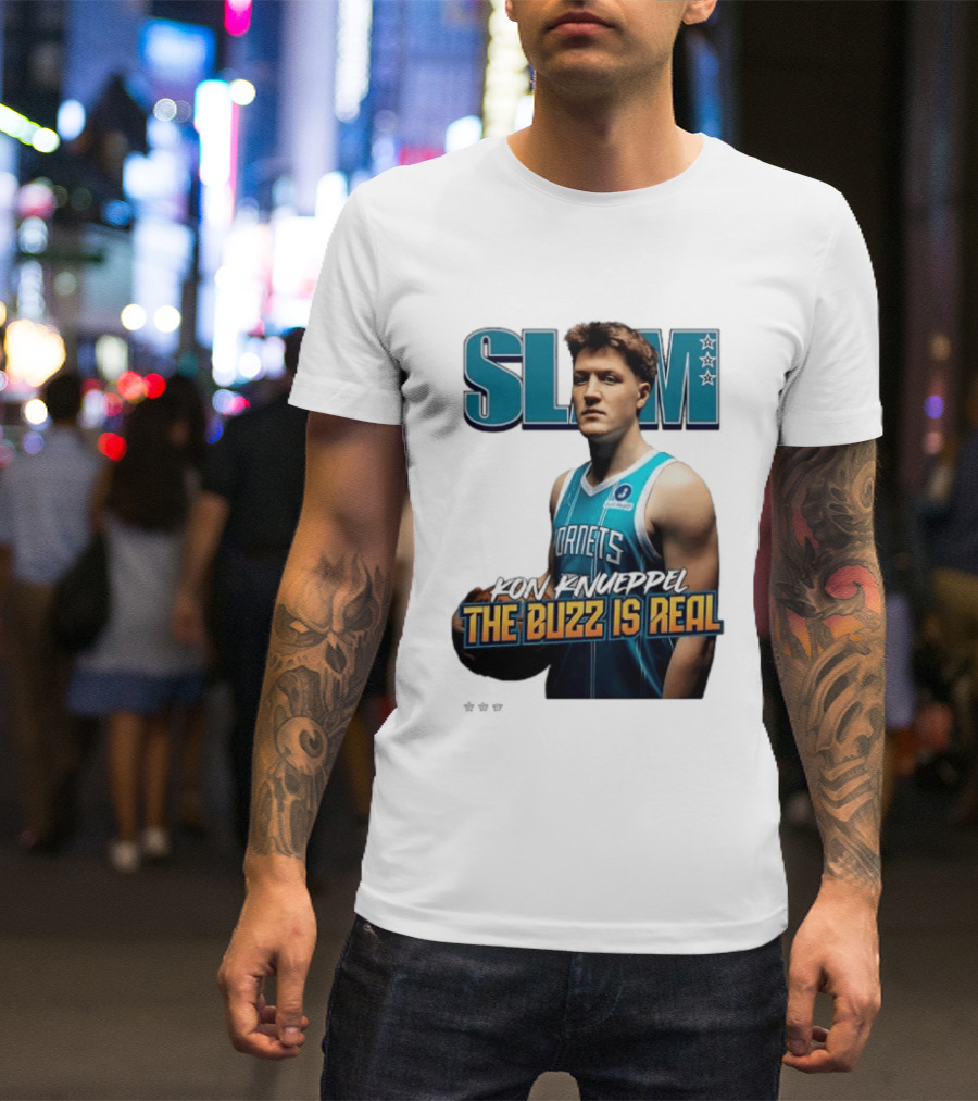 SLAM Kon Knueppel The Buzz Is Real Hornets Basketball T-Shirt