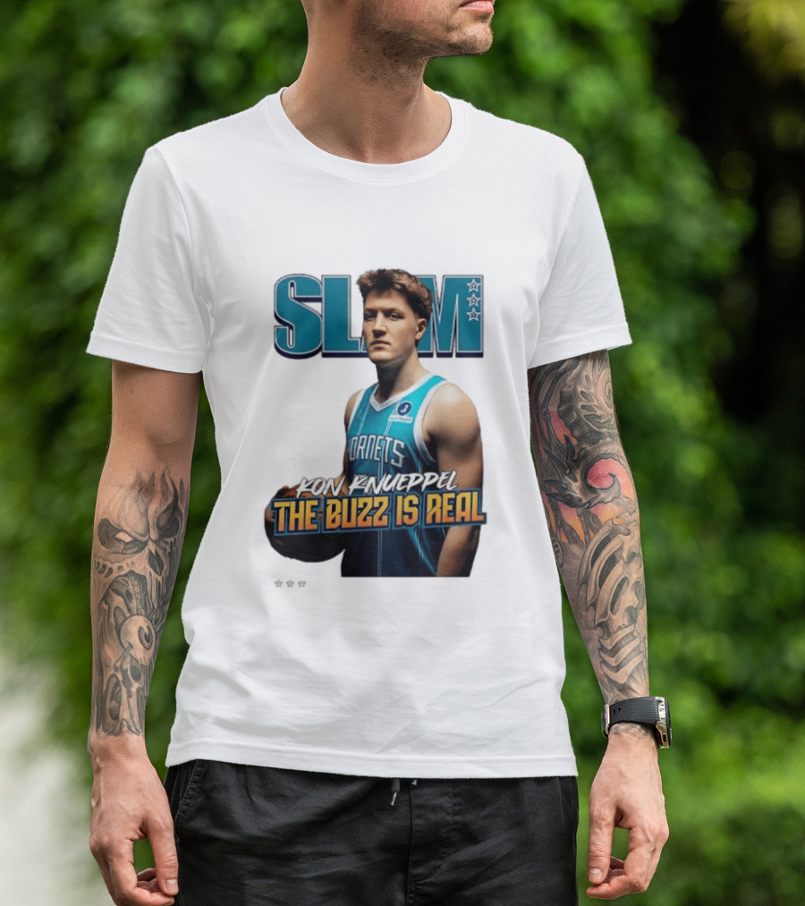 SLAM Kon Knueppel The Buzz Is Real Hornets Basketball T-Shirt