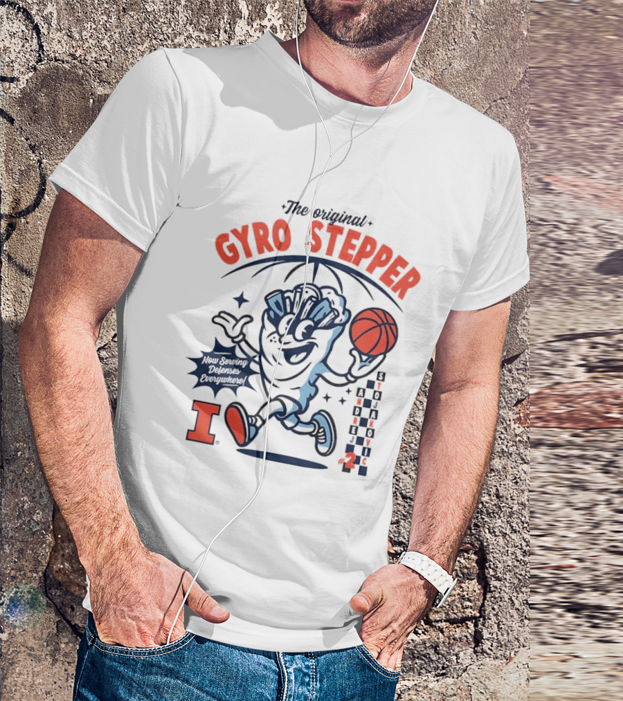 The Original Gyro Stepper Illinois Fighting Illini Basketball T-Shirt