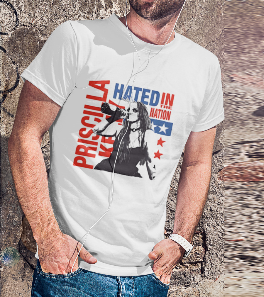 Priscilla Kelly NXT Hated In The Nation Bold Red And Blue T-Shirt