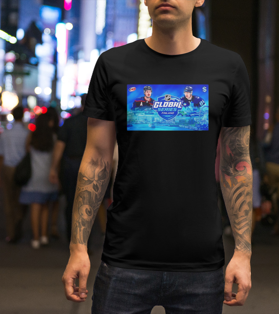 2026 NHL Global Series Finland Carolina Hurricanes Vs Seattle Kraken Helsinki Event T-Shirt