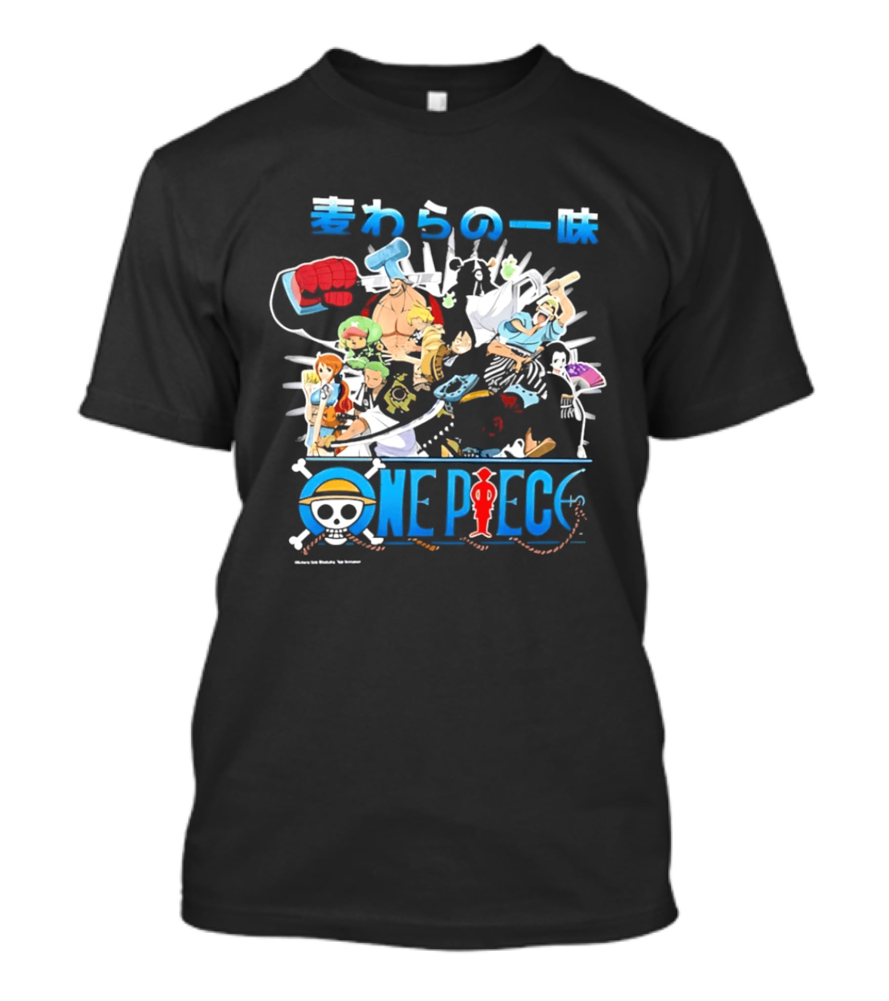 One Piece Straw Hat Pirates Anime Characters Collage T-Shirt