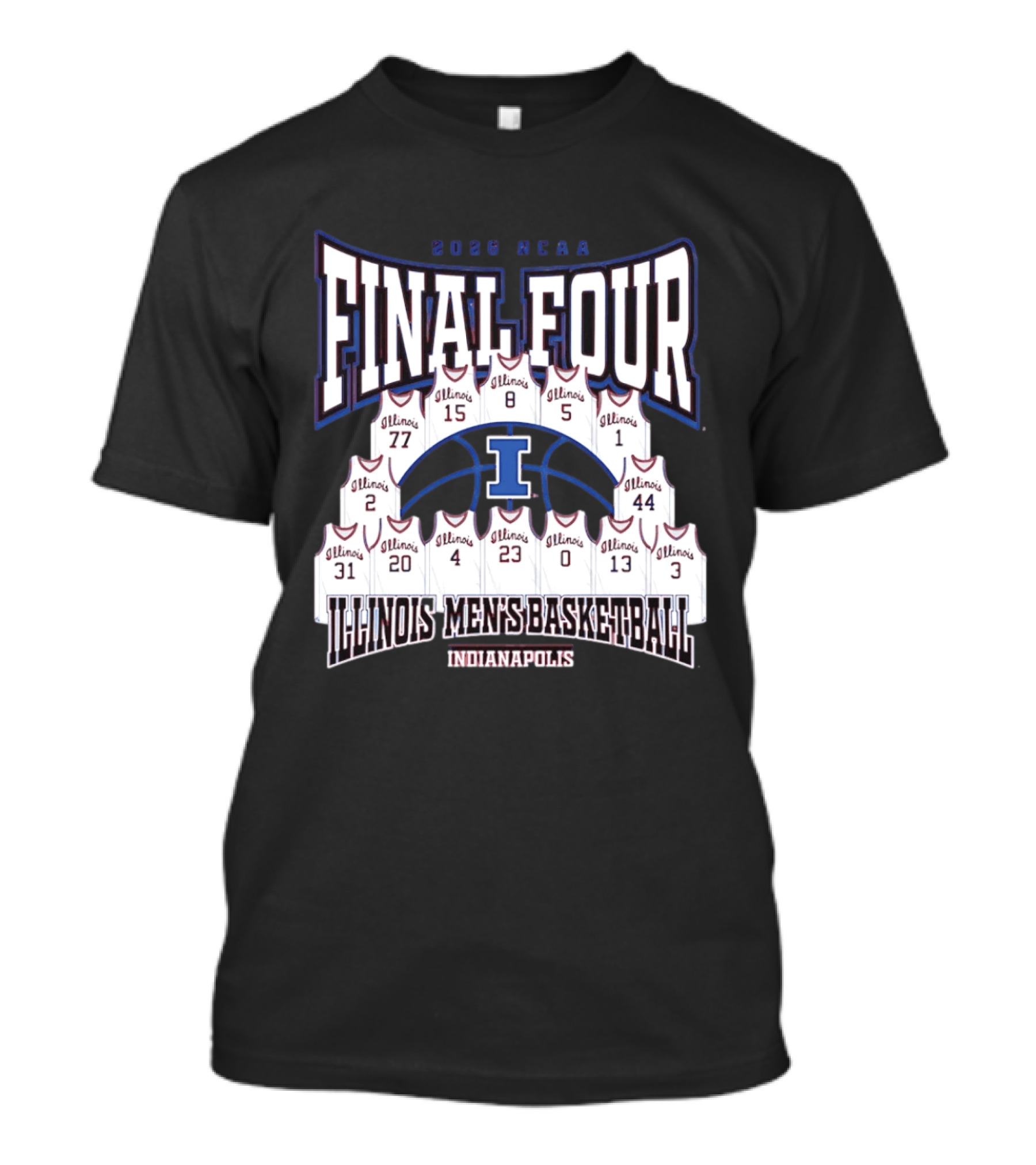 2026 NCAA Final Four Illinois Men's Basketball Indianapolis T-Shirt