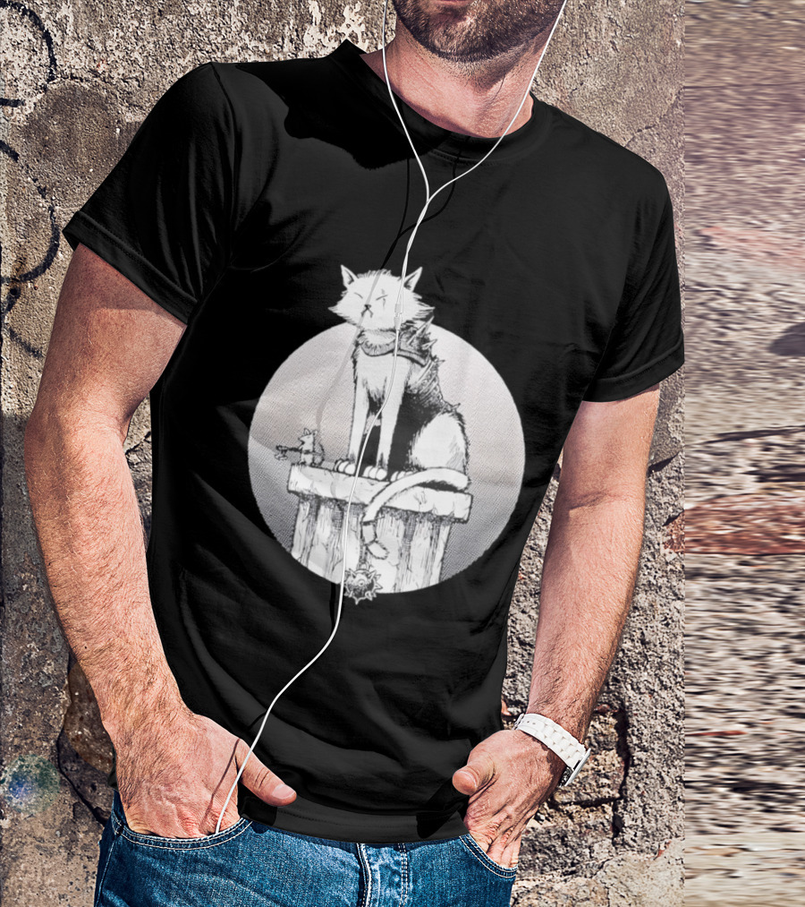 Unlikely Companions White Cat Armor Mouse Weapon Adventure T-Shirt