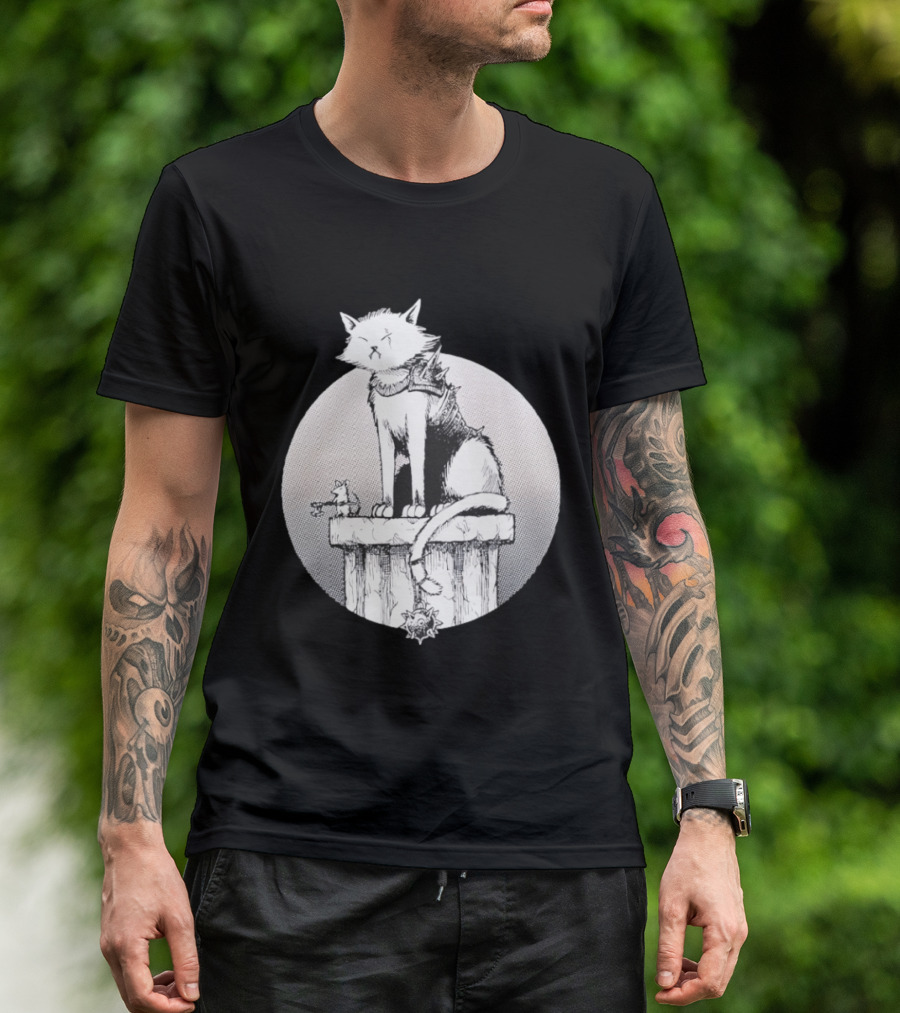 Unlikely Companions White Cat Armor Mouse Weapon Adventure T-Shirt