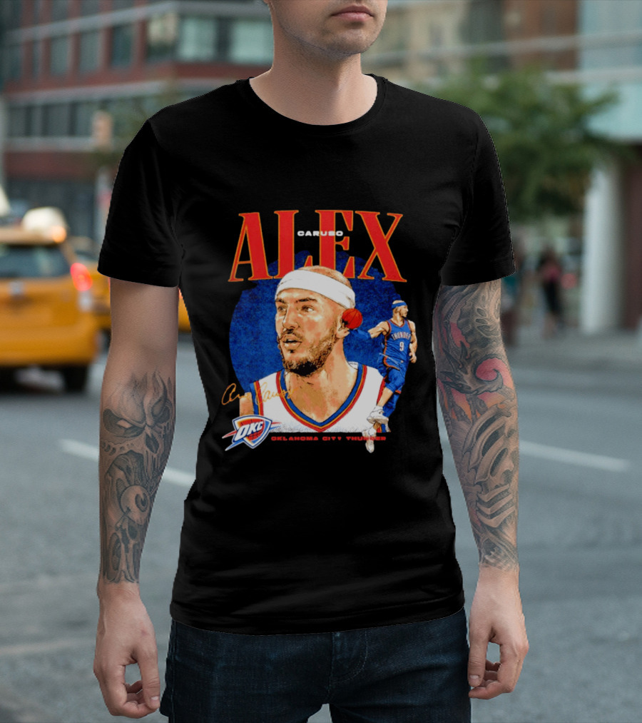 Alex Caruso OKC Thunder Oklahoma City Basketball Player T-Shirt