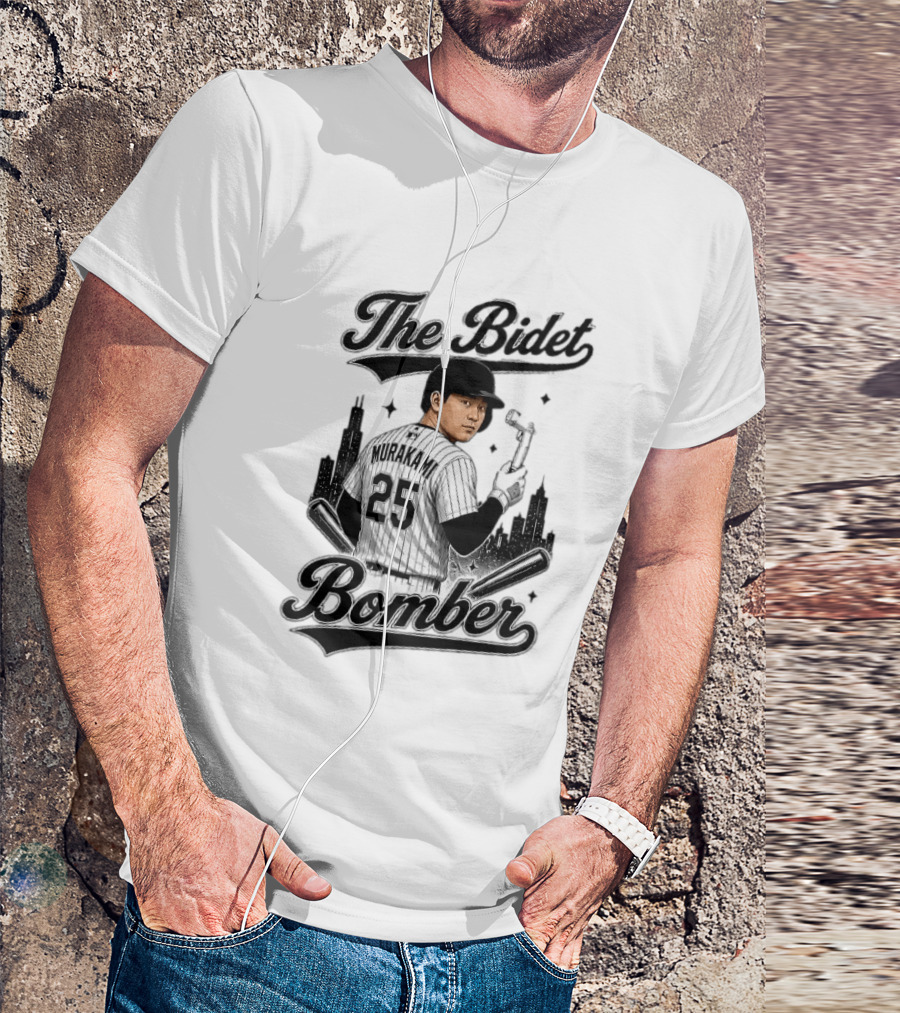 Murakami The Bidet Bomber 25 Baseball City Skyline T-Shirt