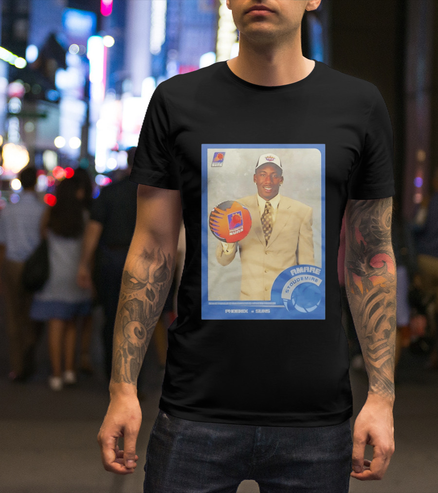 Amar'e Stoudemire Phoenix Suns Basketball Card 2002 Rookie NBA Trading Collectible T-Shirt