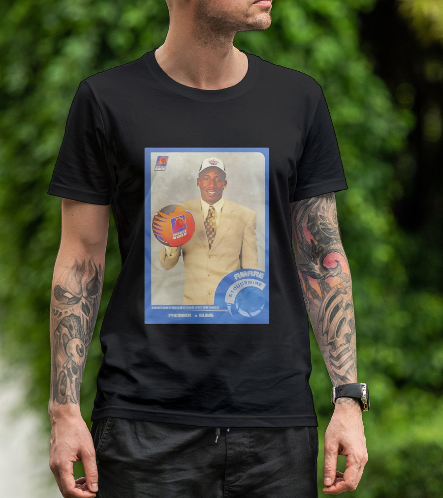 Amar'e Stoudemire Phoenix Suns Basketball Card 2002 Rookie NBA Trading Collectible T-Shirt