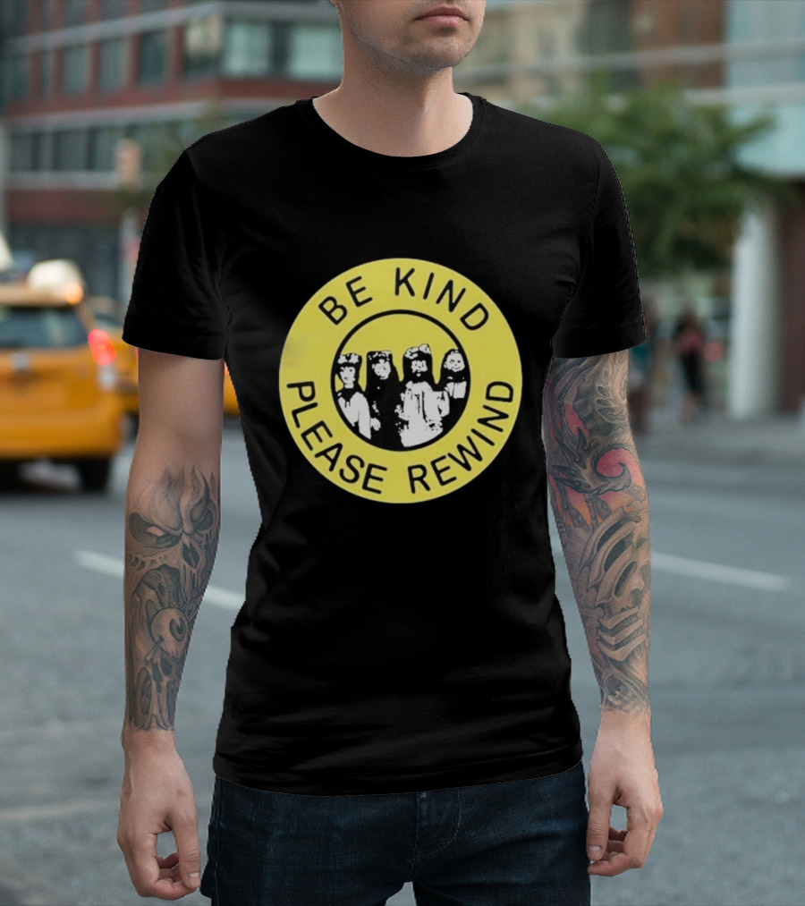 Be Kind Please Rewind Puppet Combo Yellow Circle T-Shirt