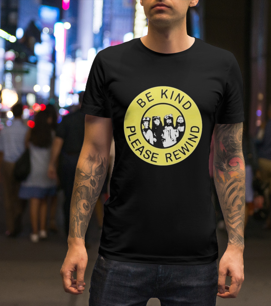 Be Kind Please Rewind Puppet Combo Yellow Circle T-Shirt