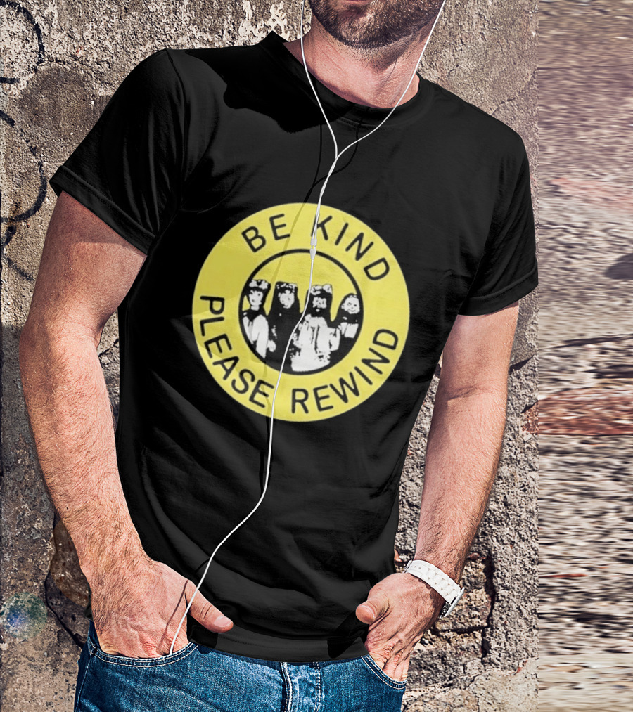 Be Kind Please Rewind Puppet Combo Yellow Circle T-Shirt